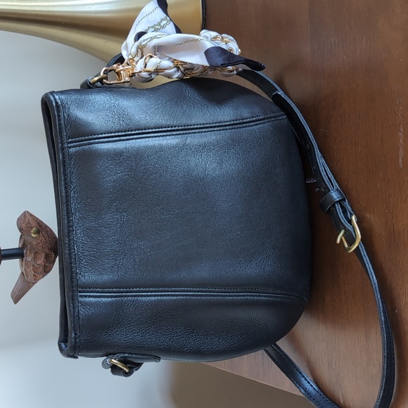 Coach Handbags - Vintage Rare Old Coach🖤  9990 Gorgeous Leather Crossbody Bag With Bling